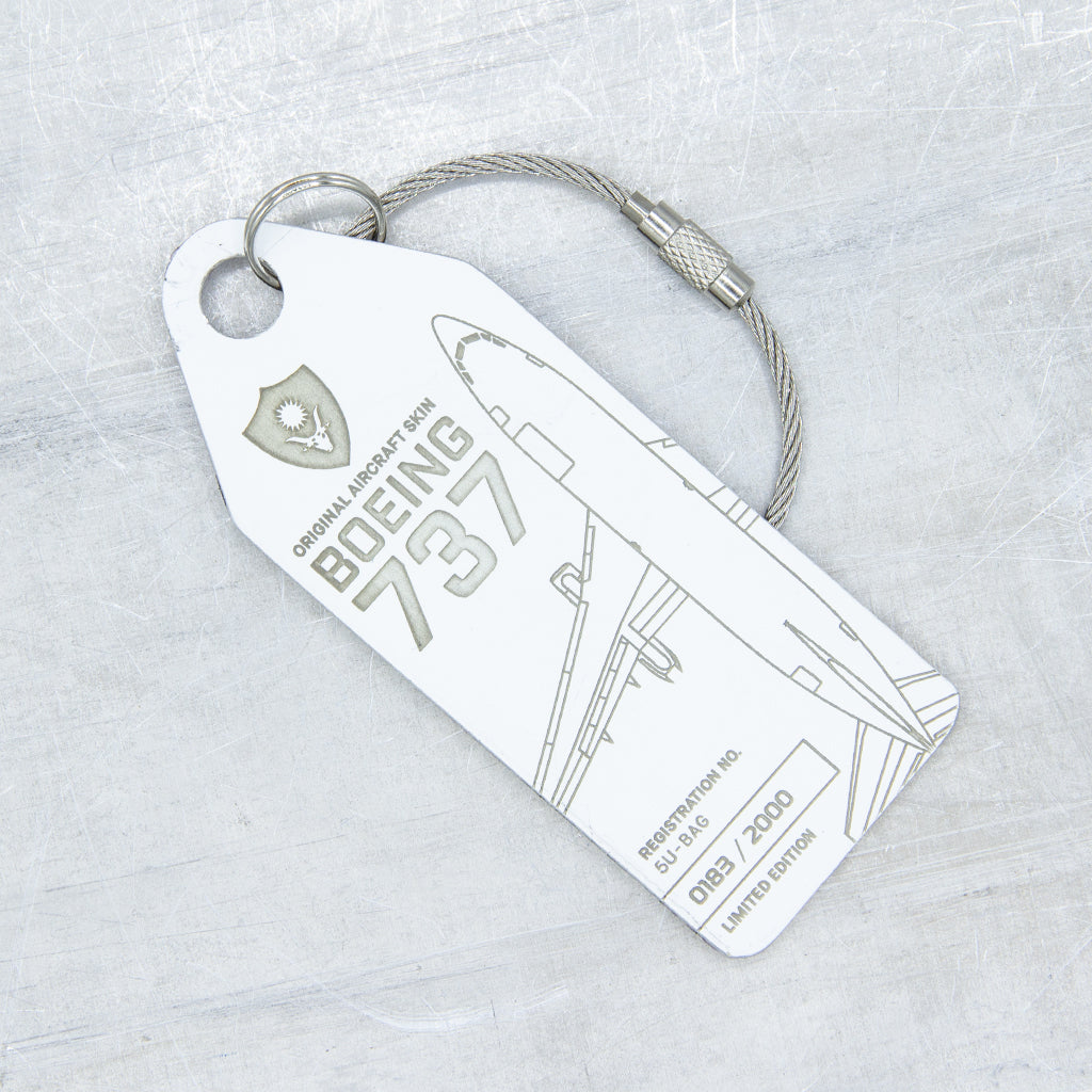 Aviationtag Boeing 737-200 Republique du Niger Aircraft Tag Edition - White  Aviationtag 