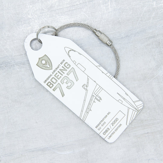 Aviationtag Boeing 737-200 Republique du Niger Aircraft Tag Edition - White  Aviationtag 