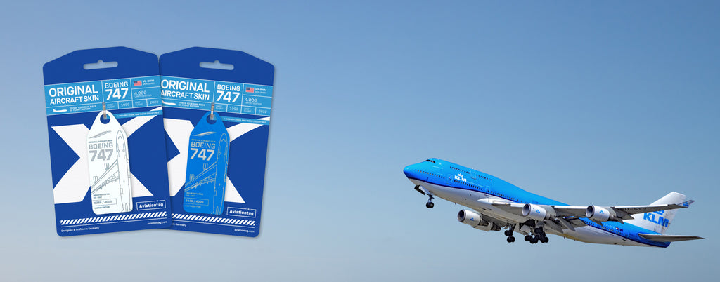 Aviationtag JetOneX KLM Boeing 747 VQ-BWM Aircraft Tag Edition Banner Desktop