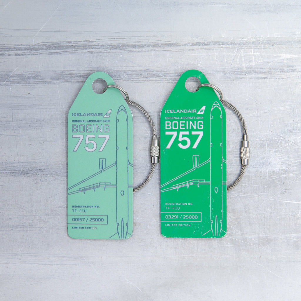 Aviationtag x Icelandair Hekla Aurora Boeing 757 TF-FIU Edition -some of the ight green variants aircraft tag 