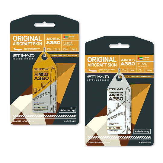 Etihad Airbus A380 - A6-APA Glare Random
