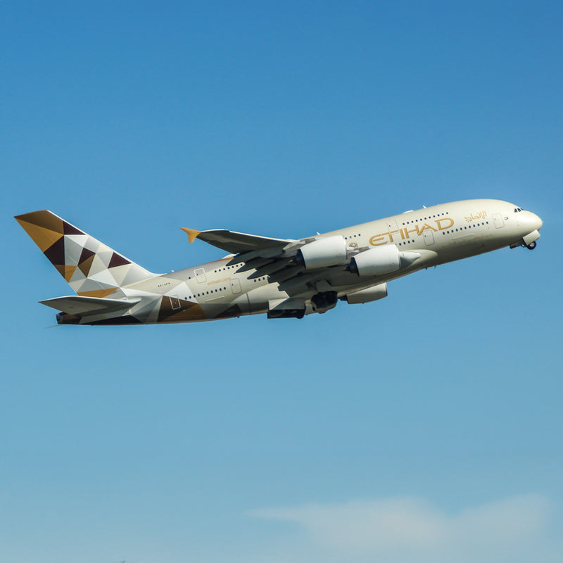 Etihad AIrbus A380 A6-APA Aviationtag Edition Aircraft Up in the air