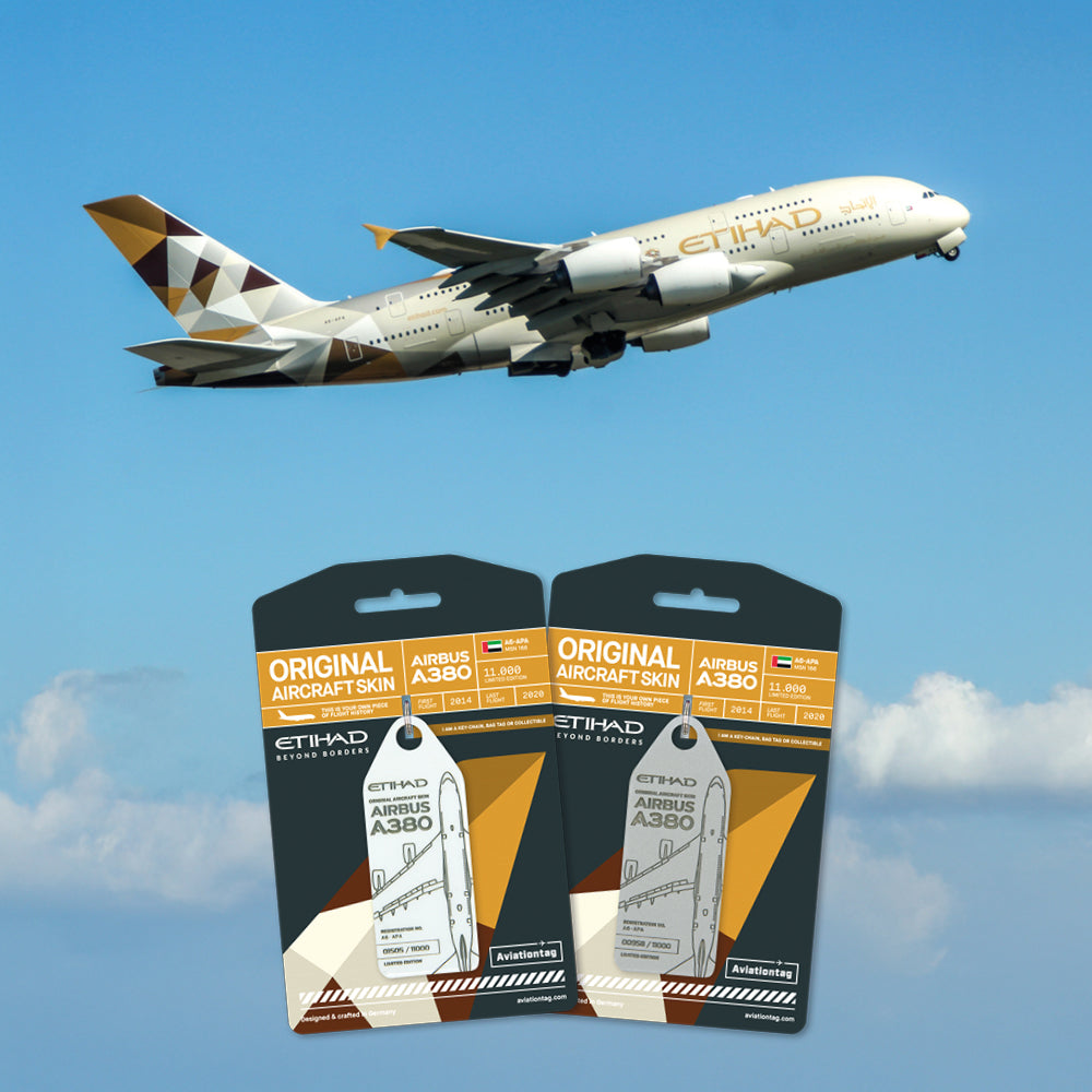 Aviationtag x Etihad Airbus A380 A6-APA Edition Mobile Banner