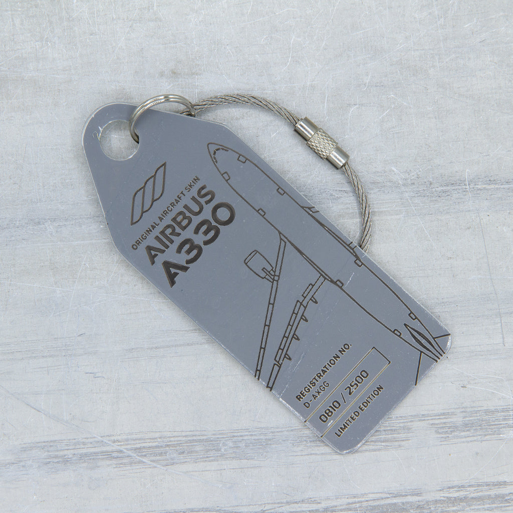 Aviationtag made from real aircraft skin – Eurowings
