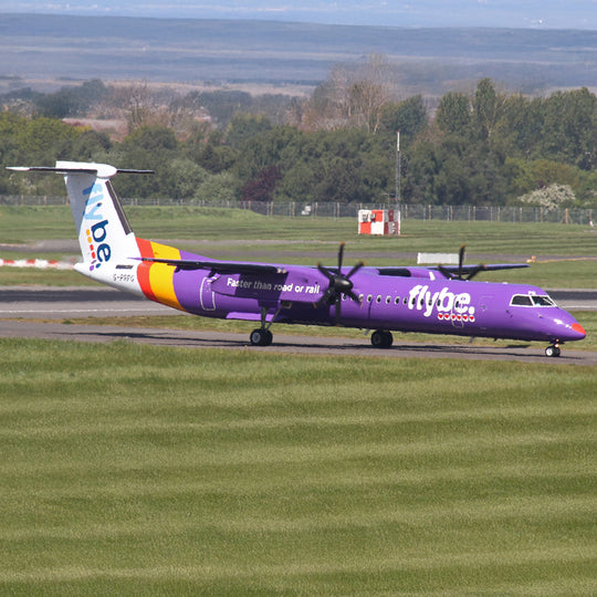Aviationtag Flybe Tribute Edition Dash 8 Q400 G-PRPG Aircraft Tag Edition - Photo of Aircraft in original livery design