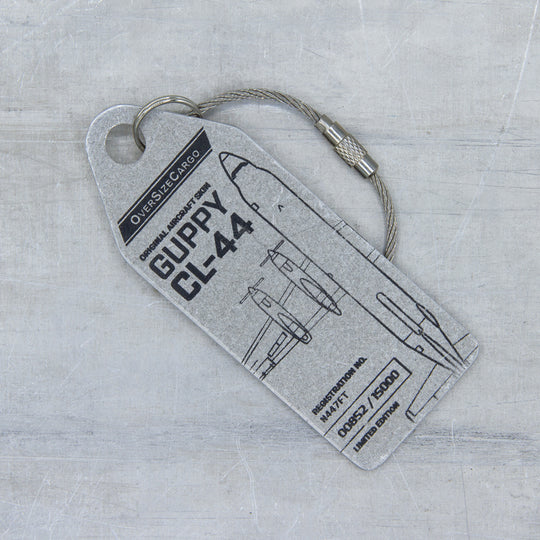 Conroy Skymonster CL44 Guppy Aviationtag Edition Silver - Aircraft tag Front side close up