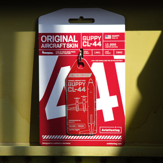 Conroy Skymonster Aviationtag Edition Guppy CL-44 Red Aircraft Tag Mood Photo