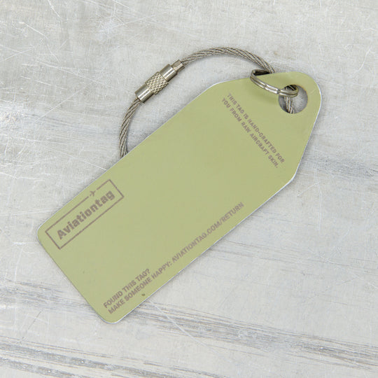 Aviationtag Edition Hunnu Air ATR 72-212 2-JUCE Aircraft Tag backside