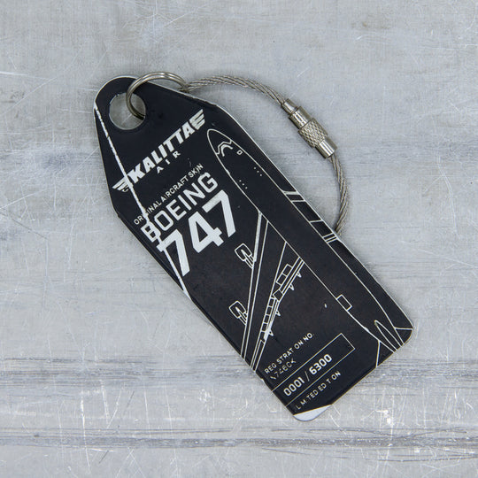 Aviationtag x Kalitta Air Boeing 747-200F Aircraft Tag Edition Black Close Up