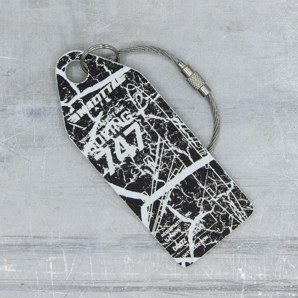 Aviationtag x Kalitta Air Boeing 747-200F Aircraft Tag Edition Black Marble Close Up