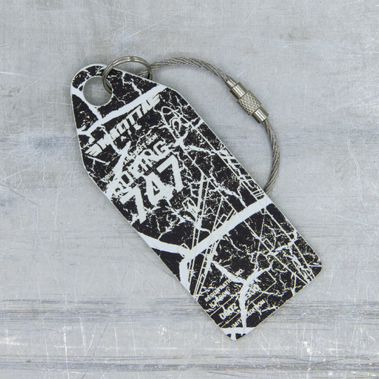 Aviationtag x Kalitta Air Boeing 747-200F Aircraft Tag Edition Black Marble Close Up