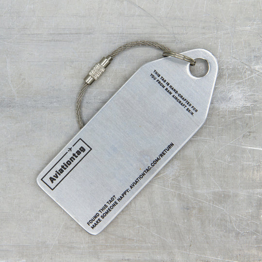 Aviationtag x Top Aces McDonnell Douglas A-4 Skyhawk Edition C-FGZO plane tag backside close up