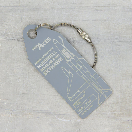 Aviationtag x Top Aces McDonnell Douglas A-4 Skyhawk Edition C-FGZO plane tag close up 