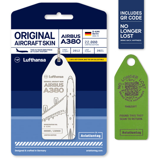 Aviationtag x Lufthansa Airbus A380 D-AIMI NoLongerLost Edition