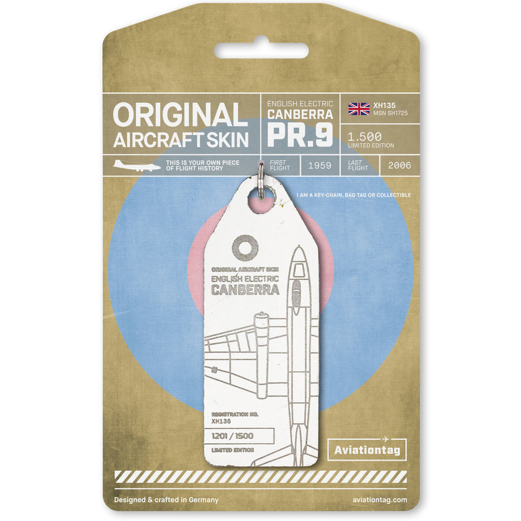 航空機・ヘリコプター Aviationtag English Electric Canberra Aircraft Skin Tags | English Electric Canberra PR.9 XH135