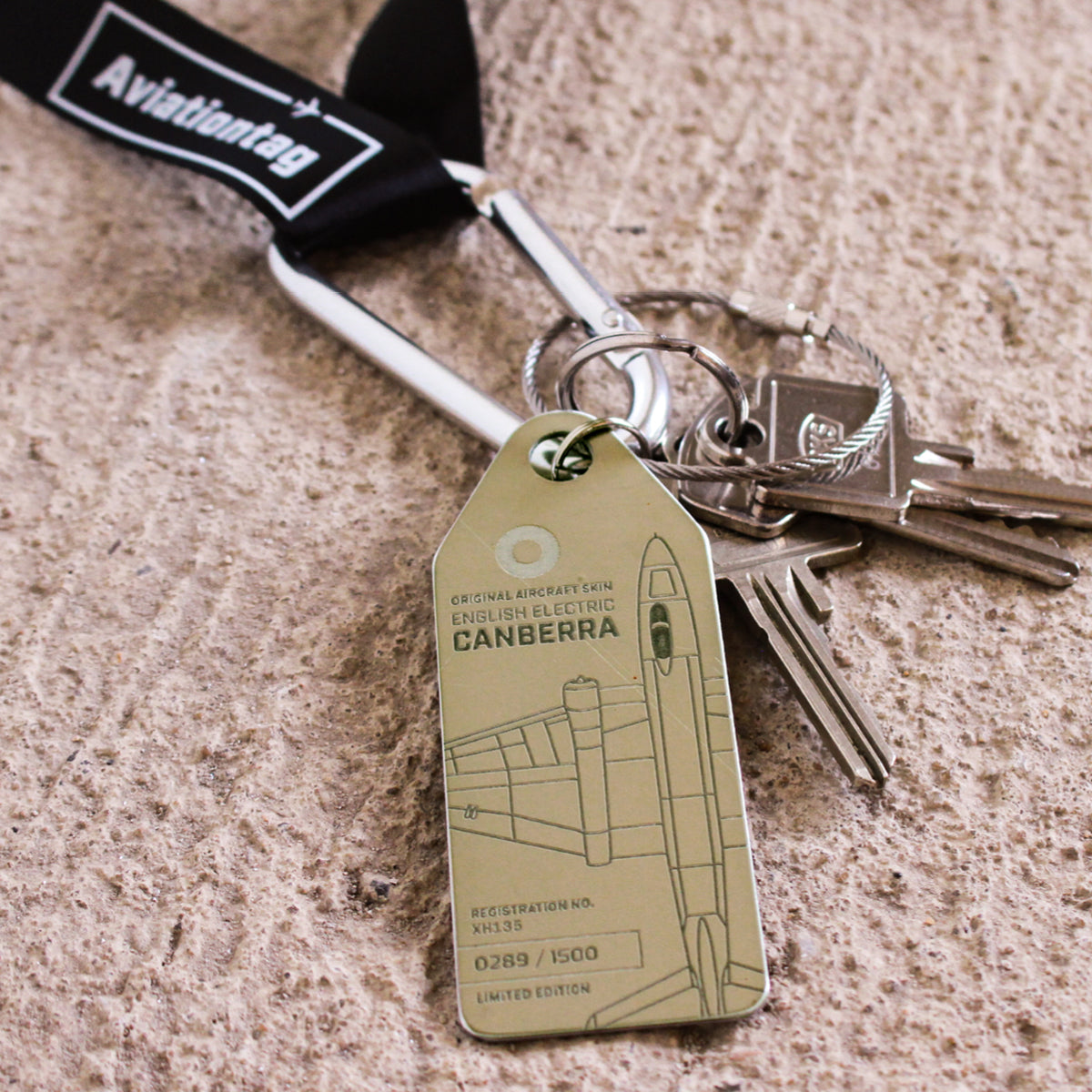 Original Aircraft Skin Keychain | English Electric Canberra PR.9