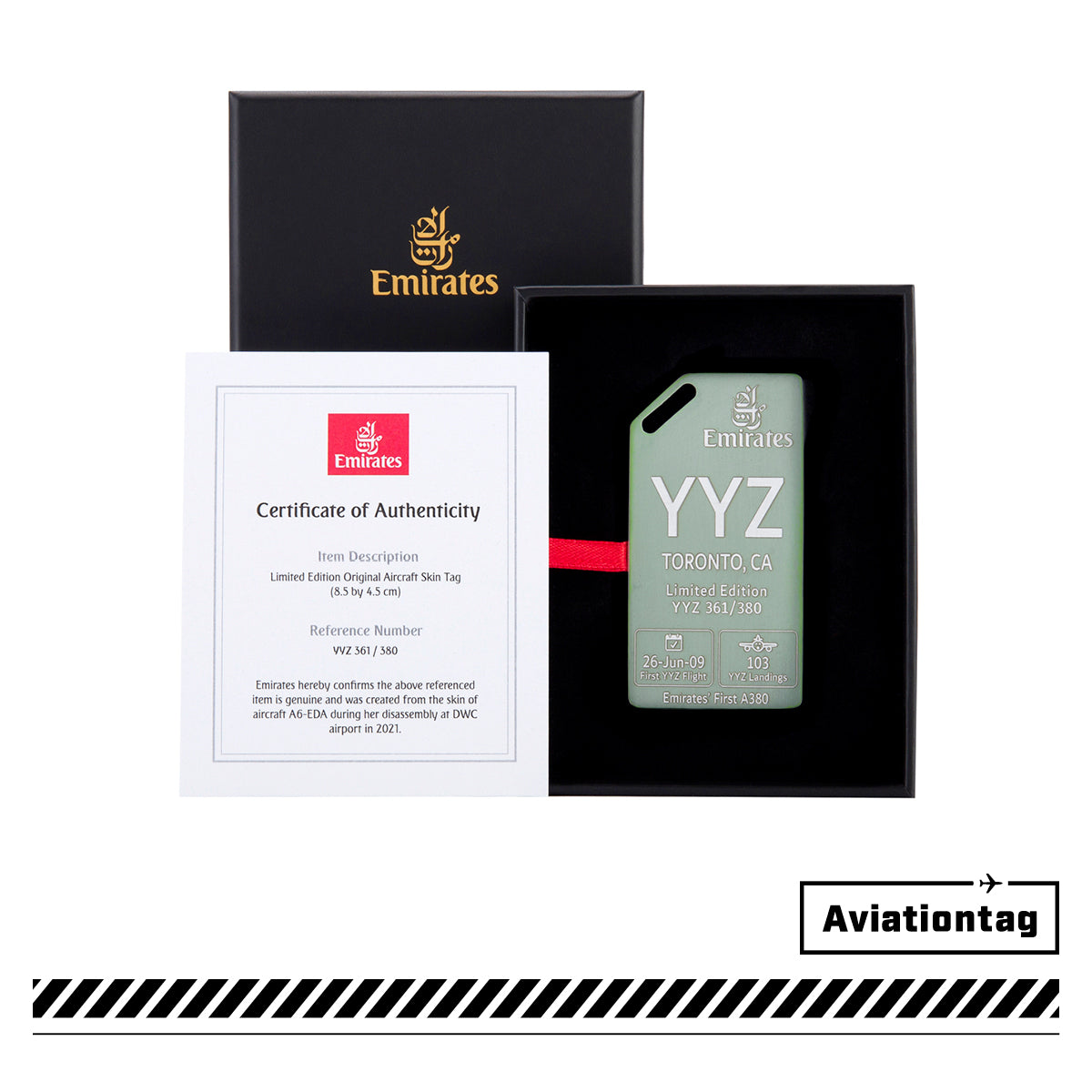 Aviationtag フライトタグ Emirates A380 KIX Emirates Airbus A380 Aircraft Skin Tags - Exclusive to