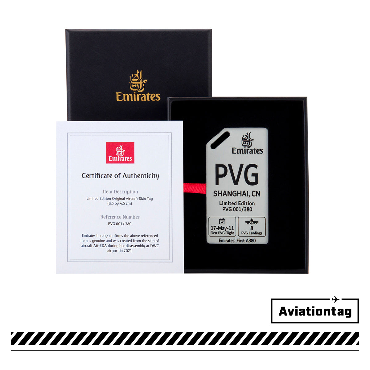 シンガポール航空 Aviationtag A380-800 Aviationtag A380 White Aircraft Skin Tag - Singapore