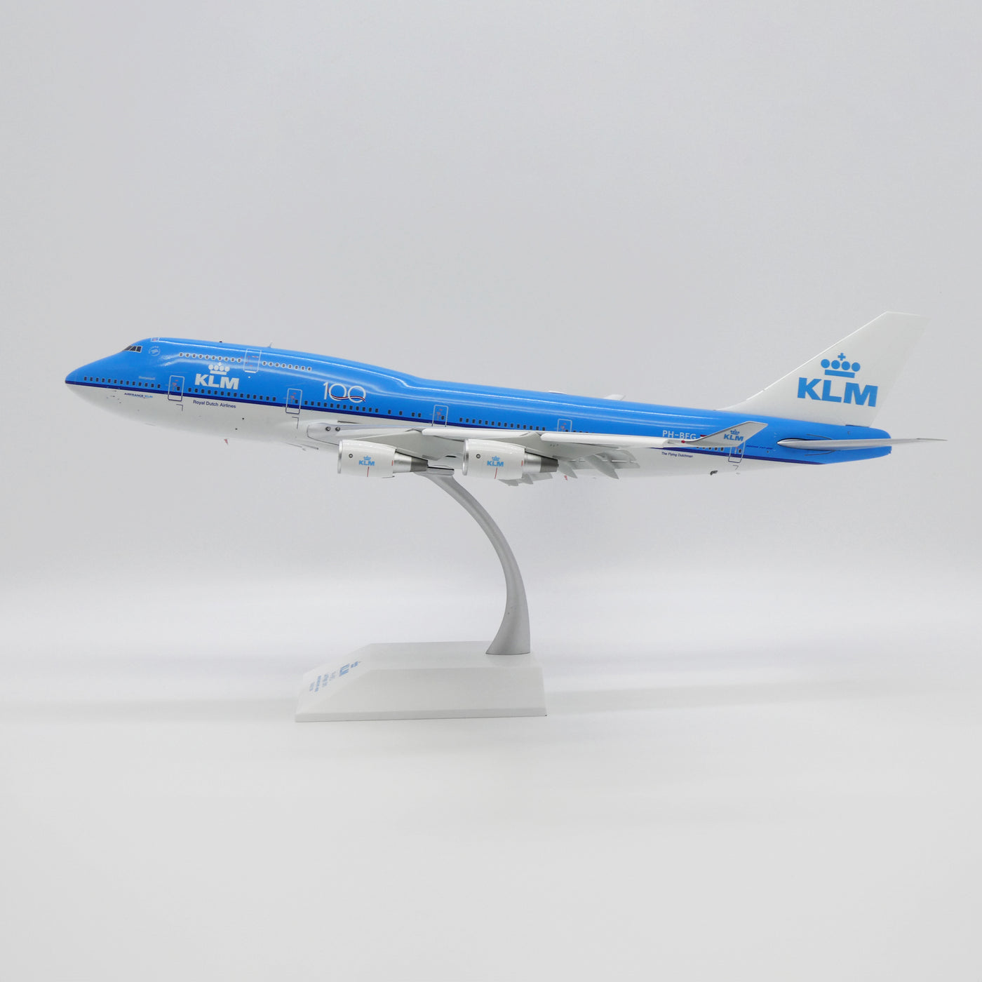 JC Wings X Aviationtag Bundle KLM "100" Boeing 747 1:200 Flaps Down