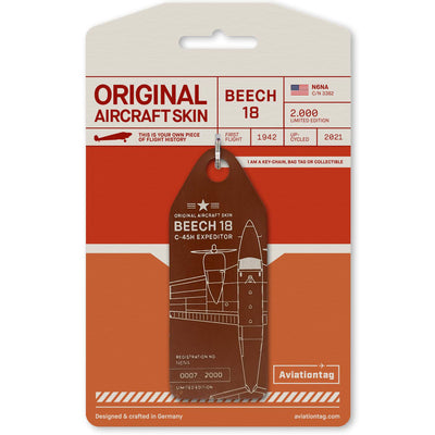 Beechcraft 18 C45H - N6NA - Aviationtag