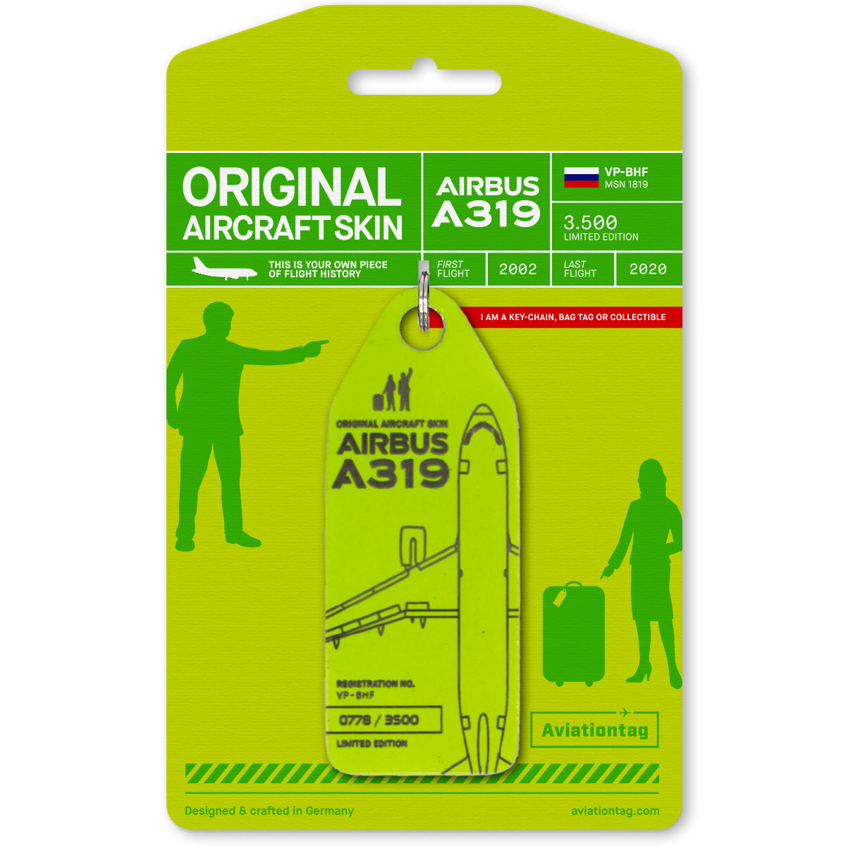 シベリアS7航空 Aviationtag A319 Airbus A319 VP-BHF | Unique Airplane Skin Tags | Aviationtag