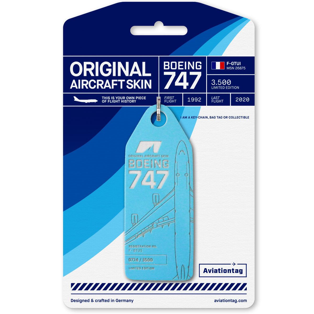 コルセール航空 Aviationtag B747 ホワイト コルセール航空 Aviationtag B747 水色 - メルカリ