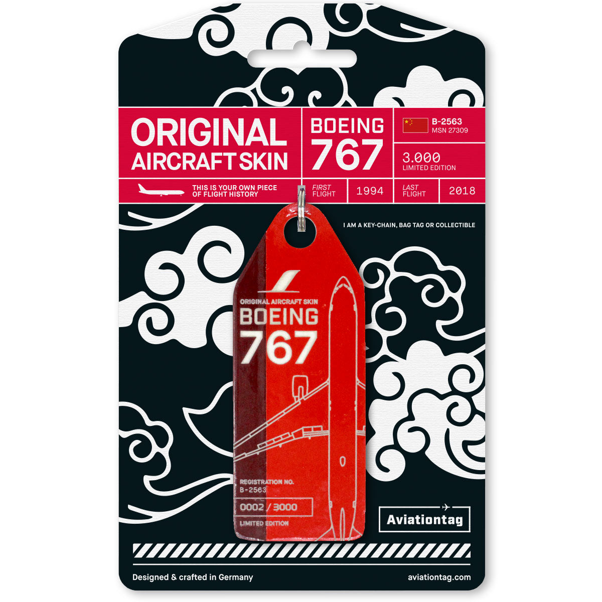 Boeing 767 – B-2563 Schlüsselanhänger Weiß kaufen – Aviationtag