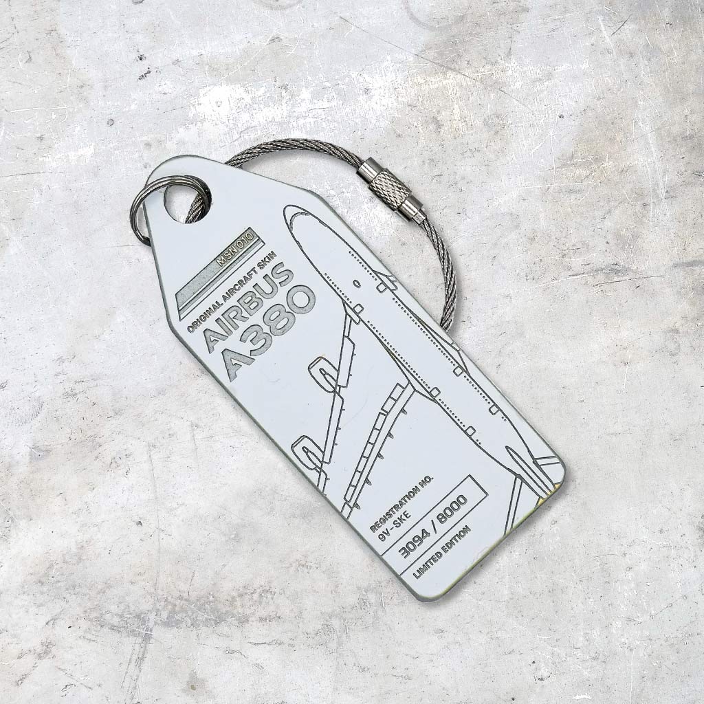 (新品未使用) 激レア Aviationtag シンガポール航空 9V-SKA Singapore-Airlines-A380-9V-