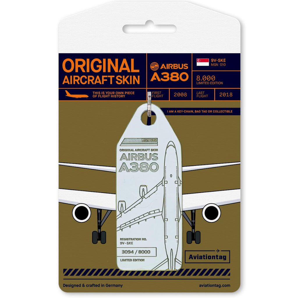 上品なファッション Schlüsselanhänger 9V-SKE - A380 Airbus Weiß Aviationtag – kaufen 航空機・ヘリコプター